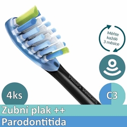 Náhradní kartáčky Philips Sonicare C3 Premium Plaque Defence HX9044/33 4 ks