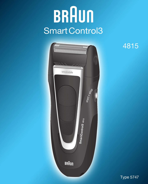 Braun 4875 návod holicí strojek Braun smartcontrol 4875 manuál